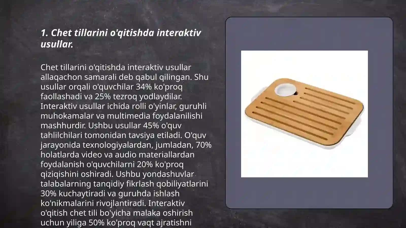 Chet tillarini interaktiv o'qitish 3