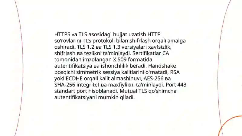 Raqamli hujjatlarni uzatish protokollari 3