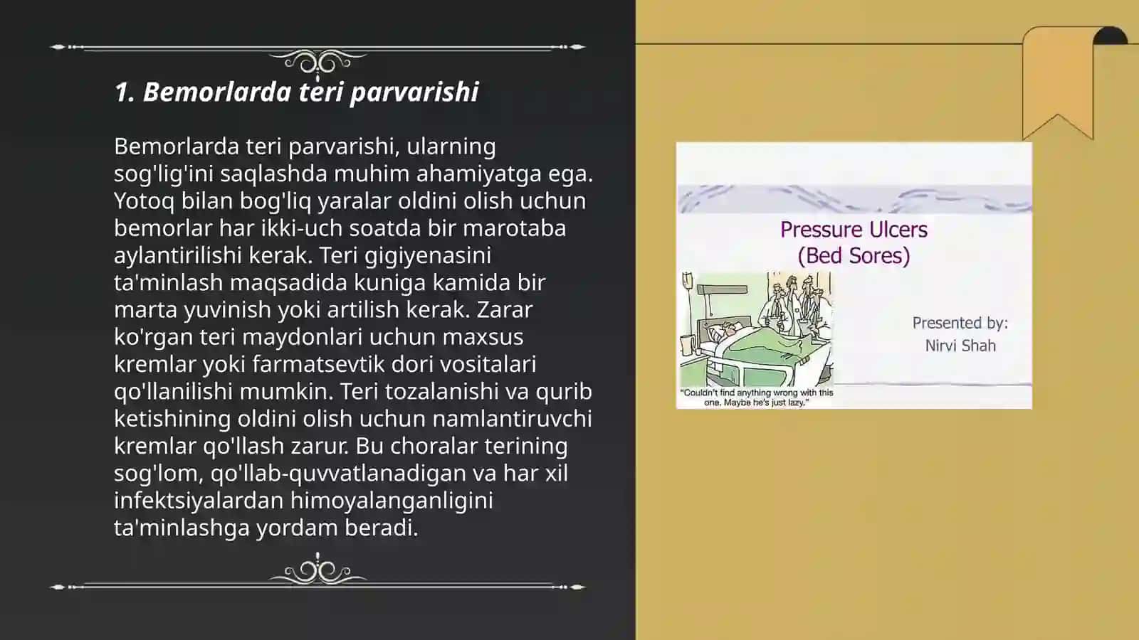 Bemorlarda yotoq yaralarini oldini olish 3