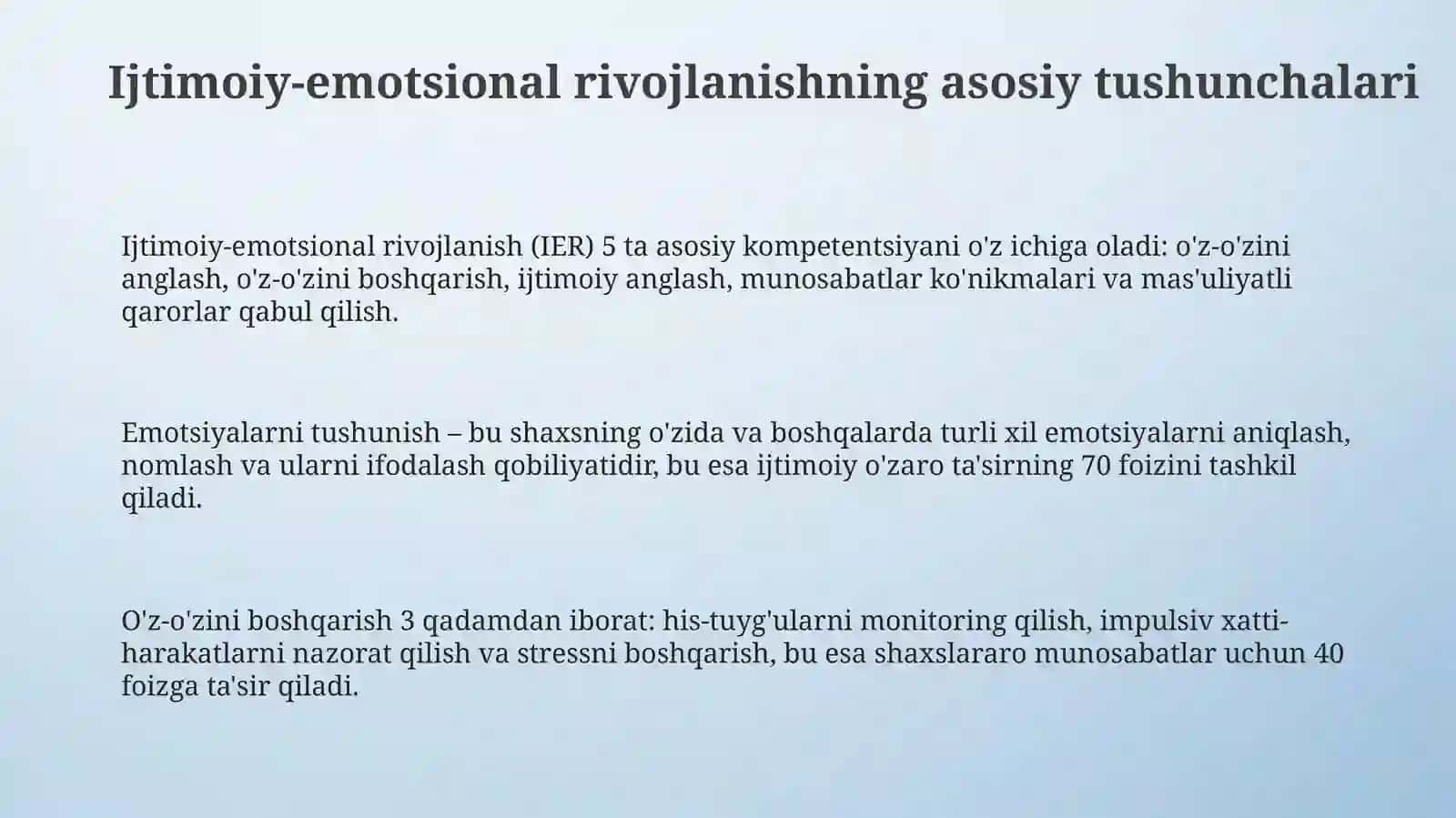 Ijtimoiy emotsional rivojlanish 3