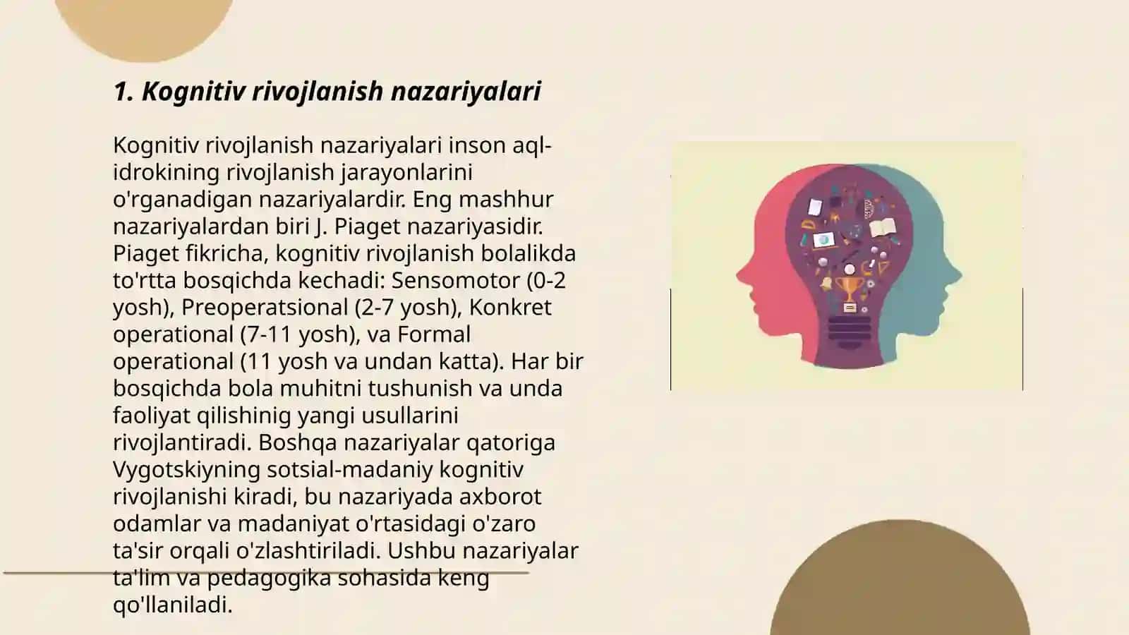 Kognitiv rivojlanish nazariyalari 3