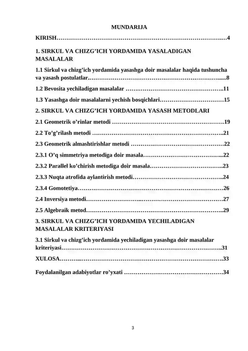 Yasashga doir masalalarni yechish metodlari 3