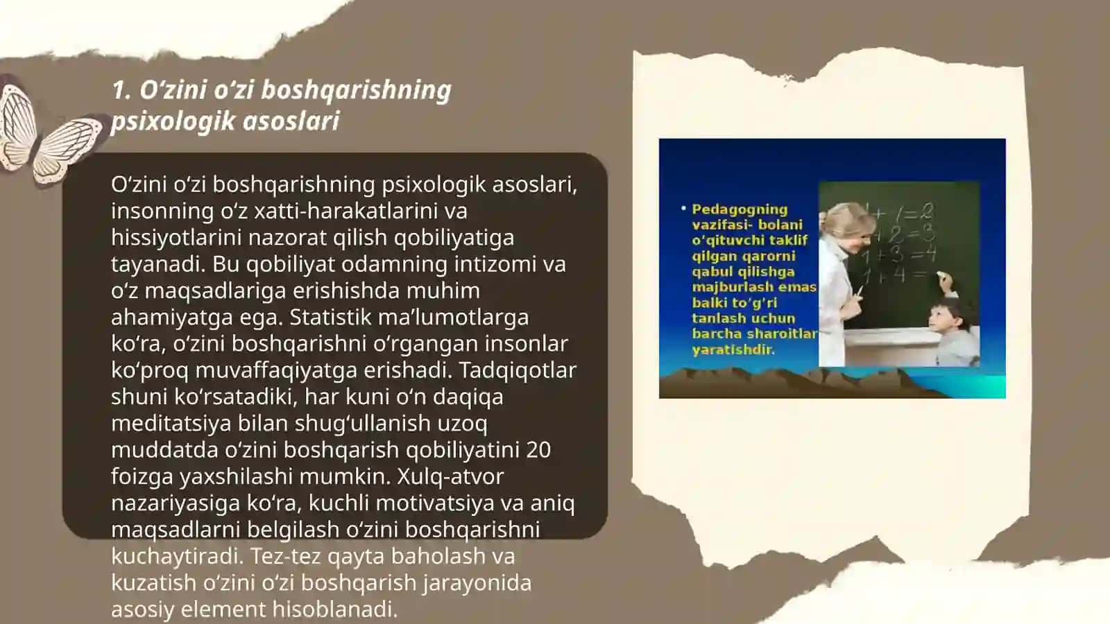 Oʻzini oʻzi boshqarish muammosi 3