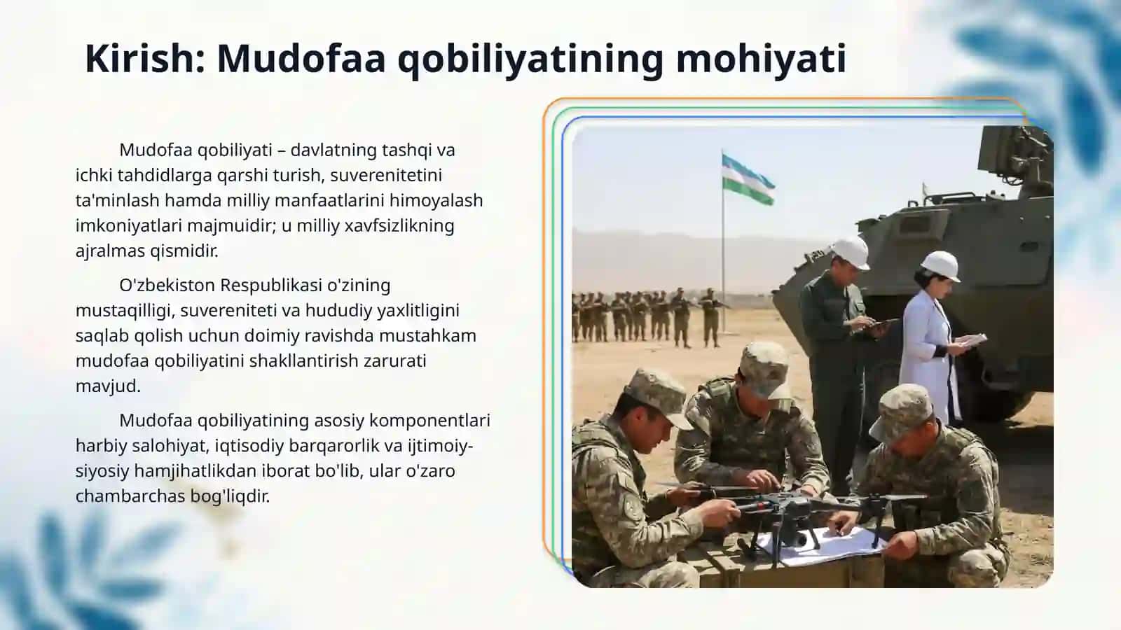 O‘zbekiston Respublikasi mudofaa qobiliyati 3