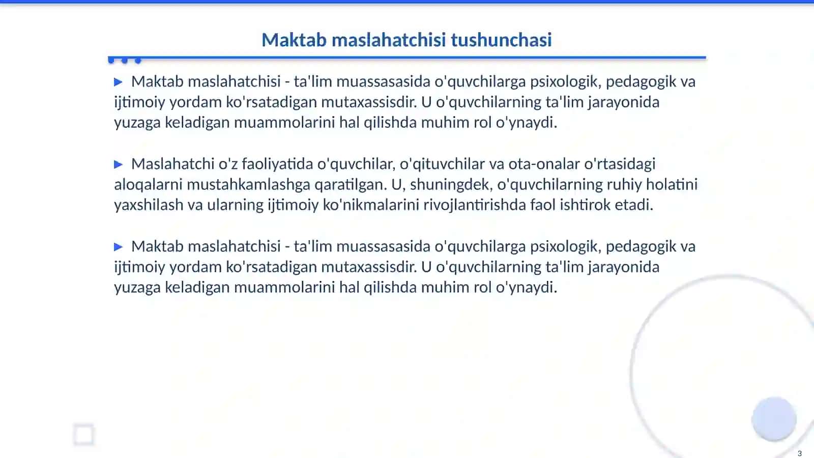 Maktab maslahatchisi 3