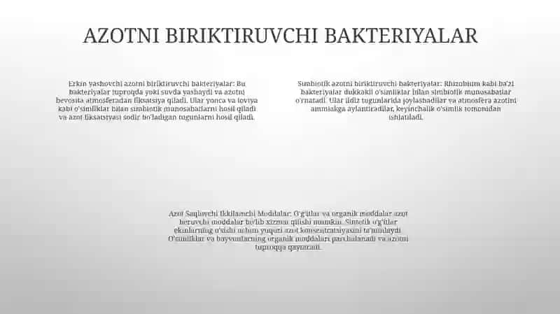 Azot Saqlovchi Ikkilamchi Moddalar 3