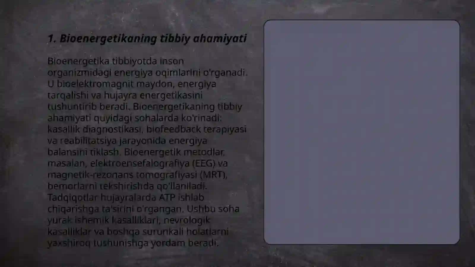 Bioenergetikaning tibbiy ahamiyati 3