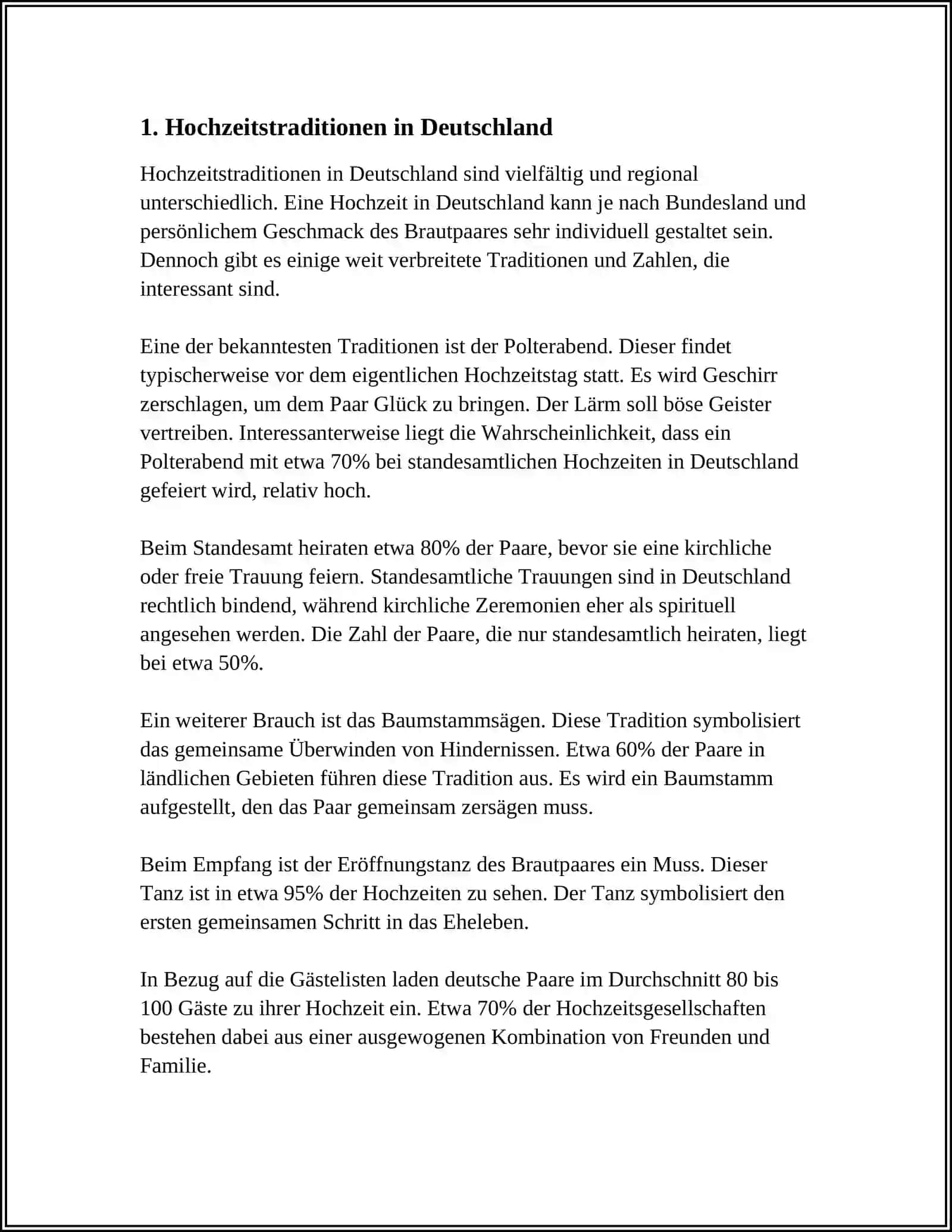 Hochzeitstraditionen in Deutschland 3