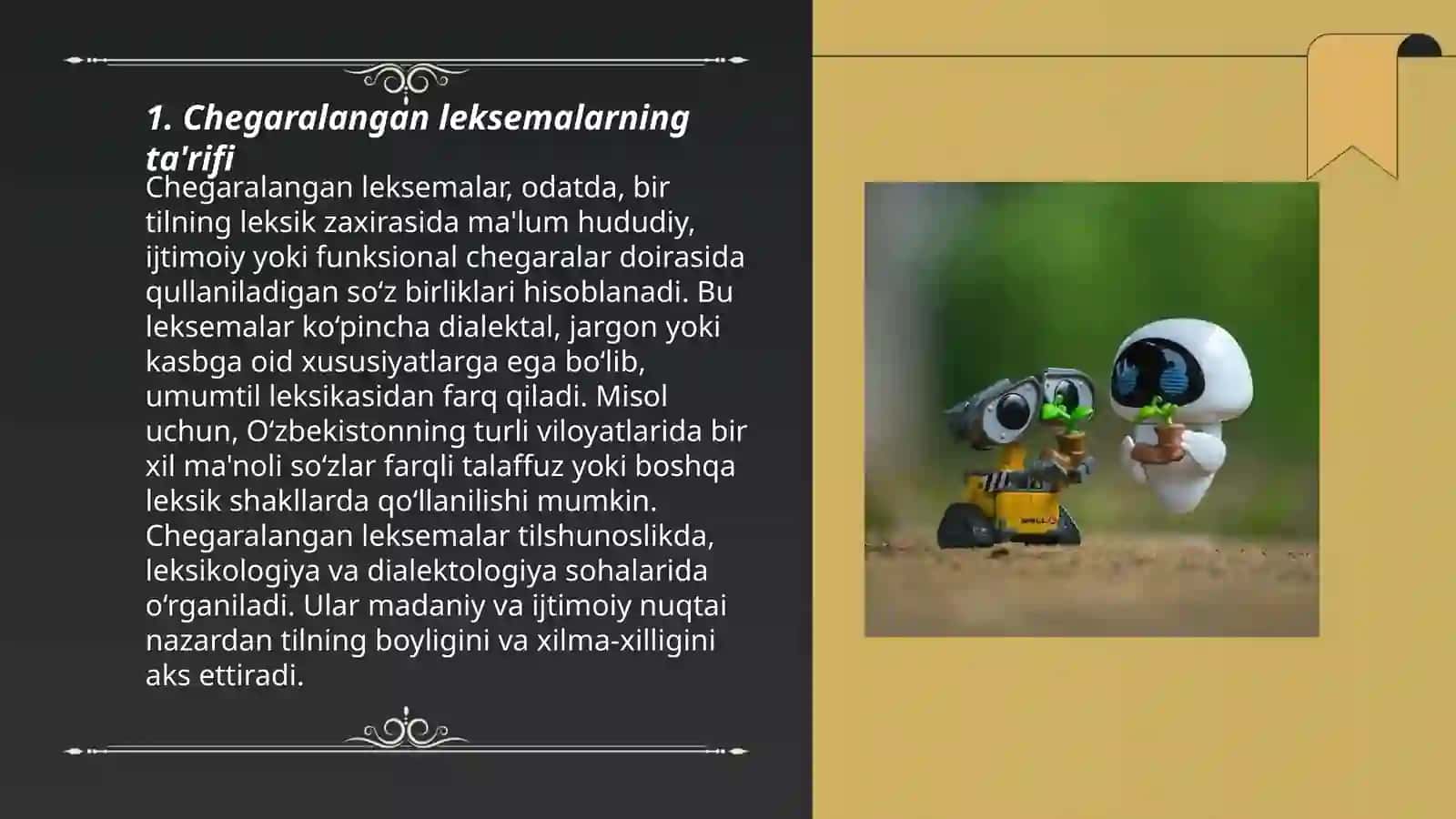Chegaralangan va chegaralanmagan leksemalar 3