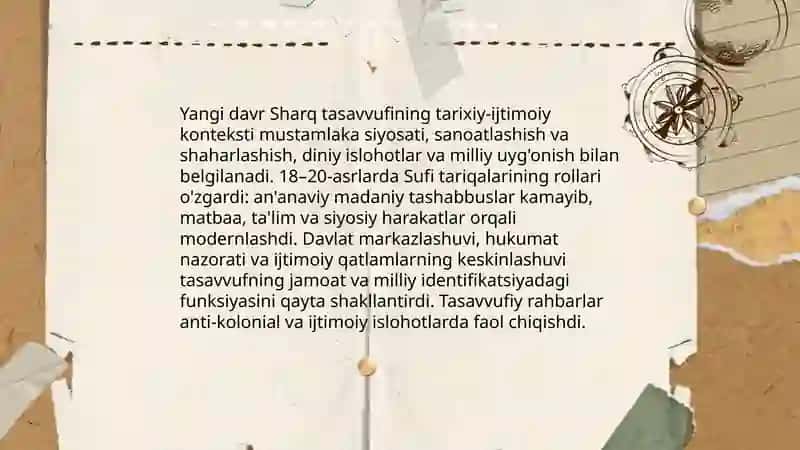 Yangi davr Sharq tasavvufi 3