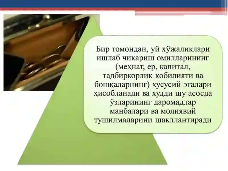 УЙ ХЎЖАЛИКЛАРИ МОЛИЯСИ 3