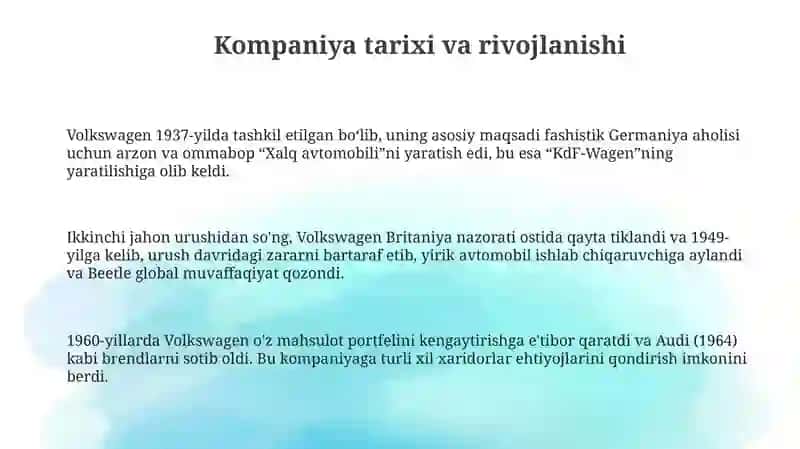 Volkswagen kompaniyasi 3