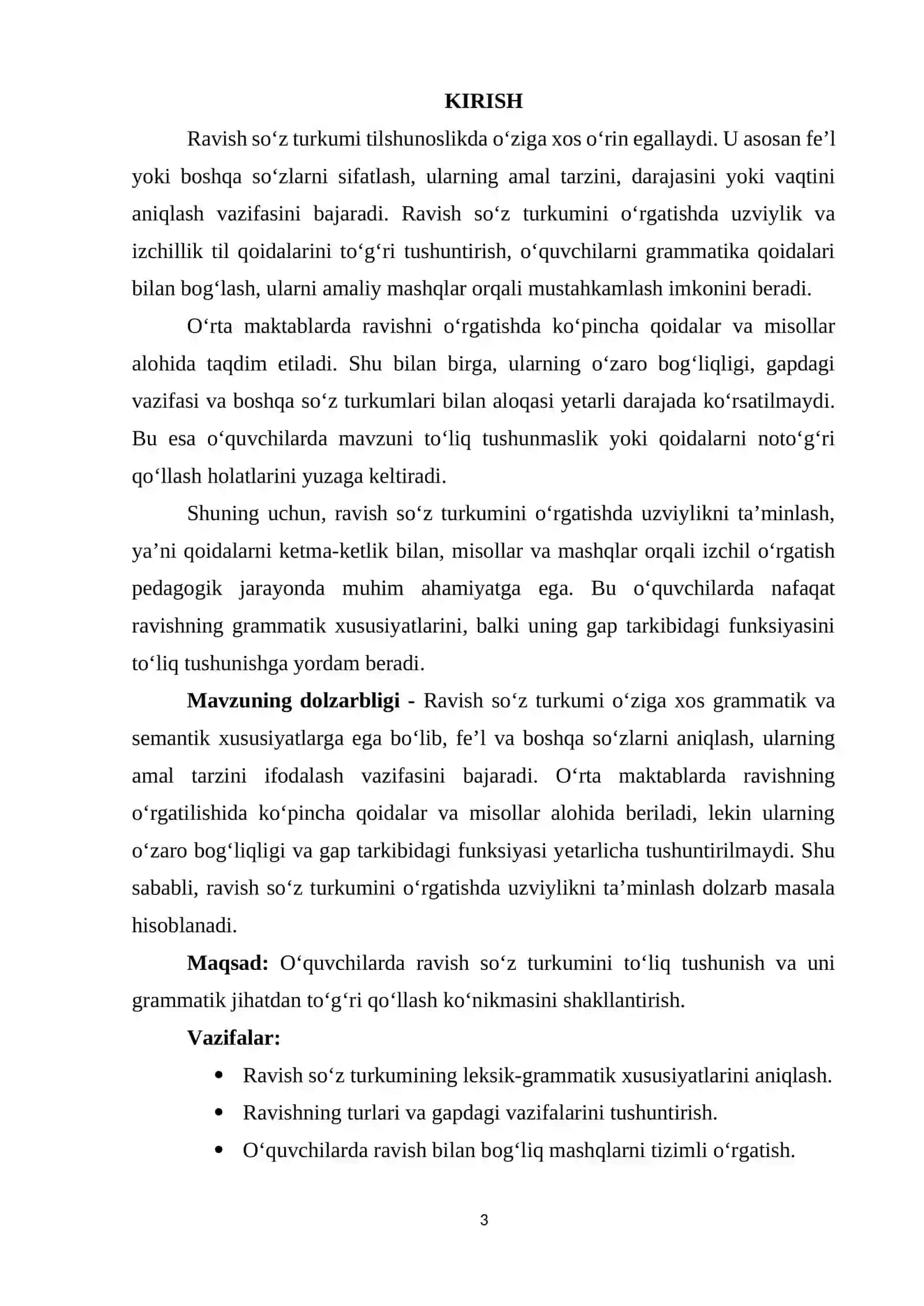Ravish so‘z turkumi o‘rgatish 3