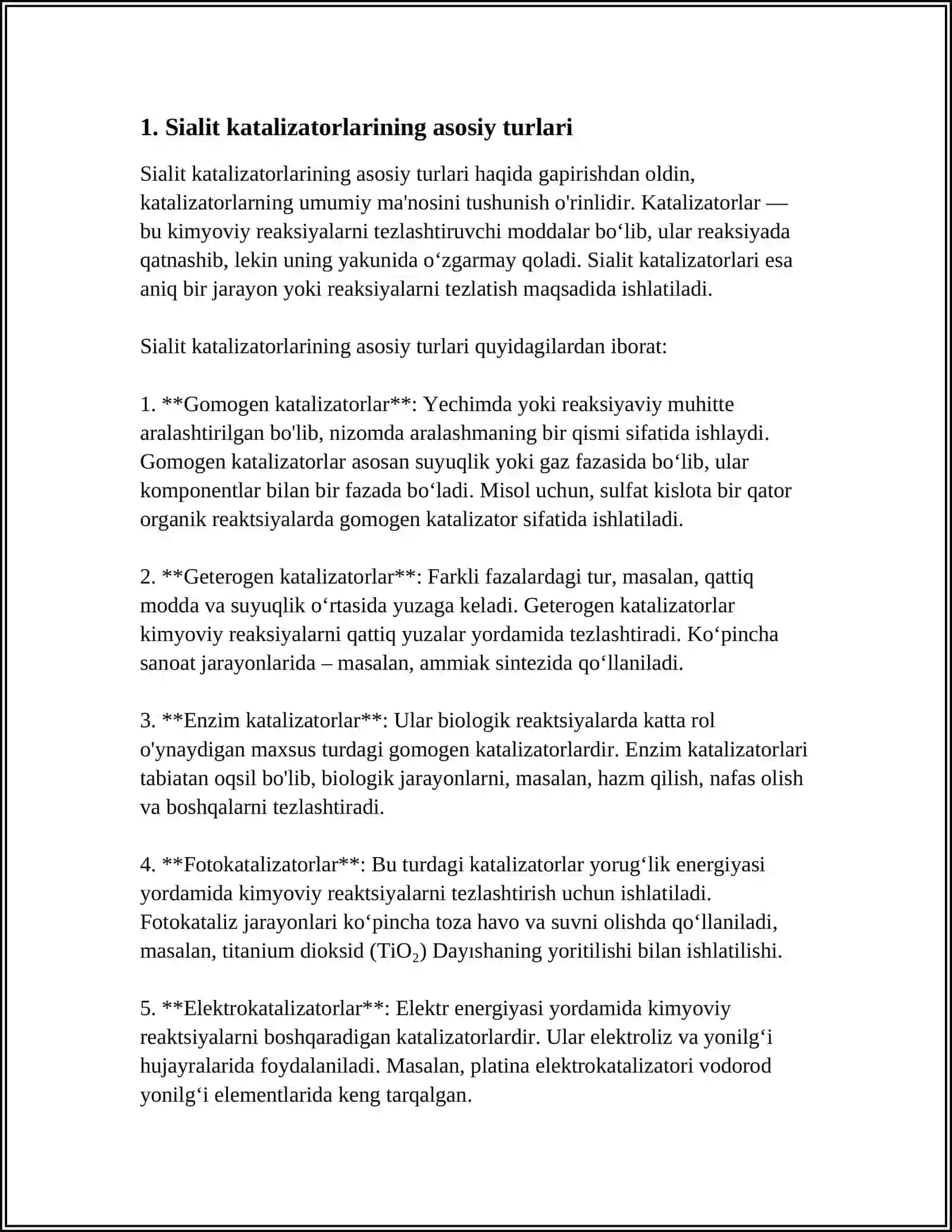 Sialit Katalizatorlari 3