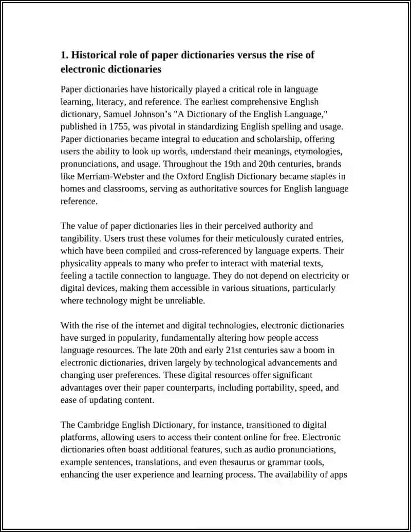 A DEBATE: PAPER VS ELECTRONIC DICTIONARY 3
