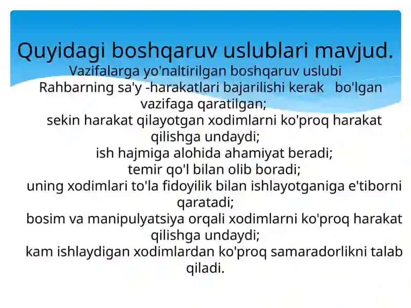 Boshqaruv uslublari 3