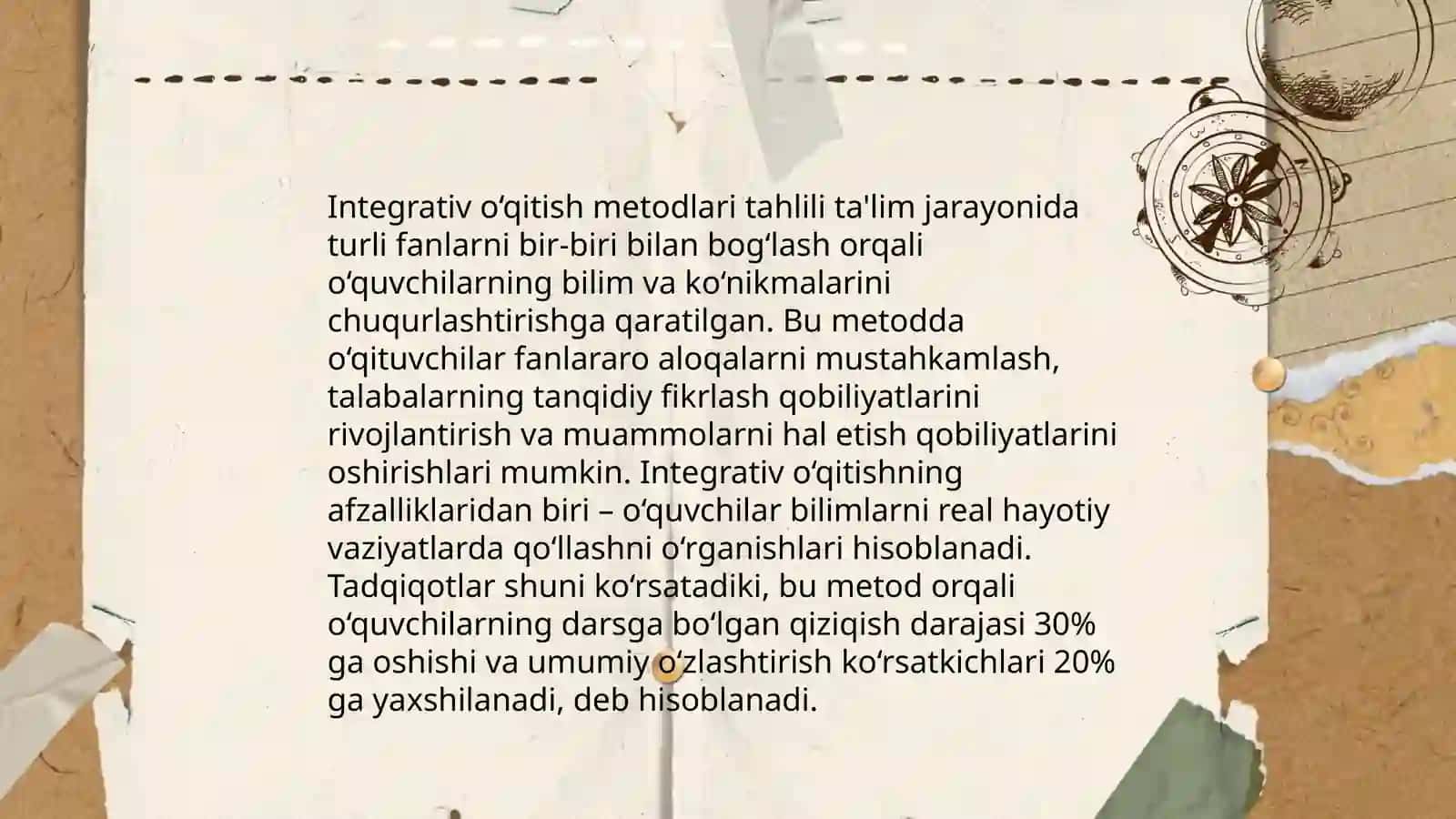 Integrativ o‘qitish metodlari tahlili 3