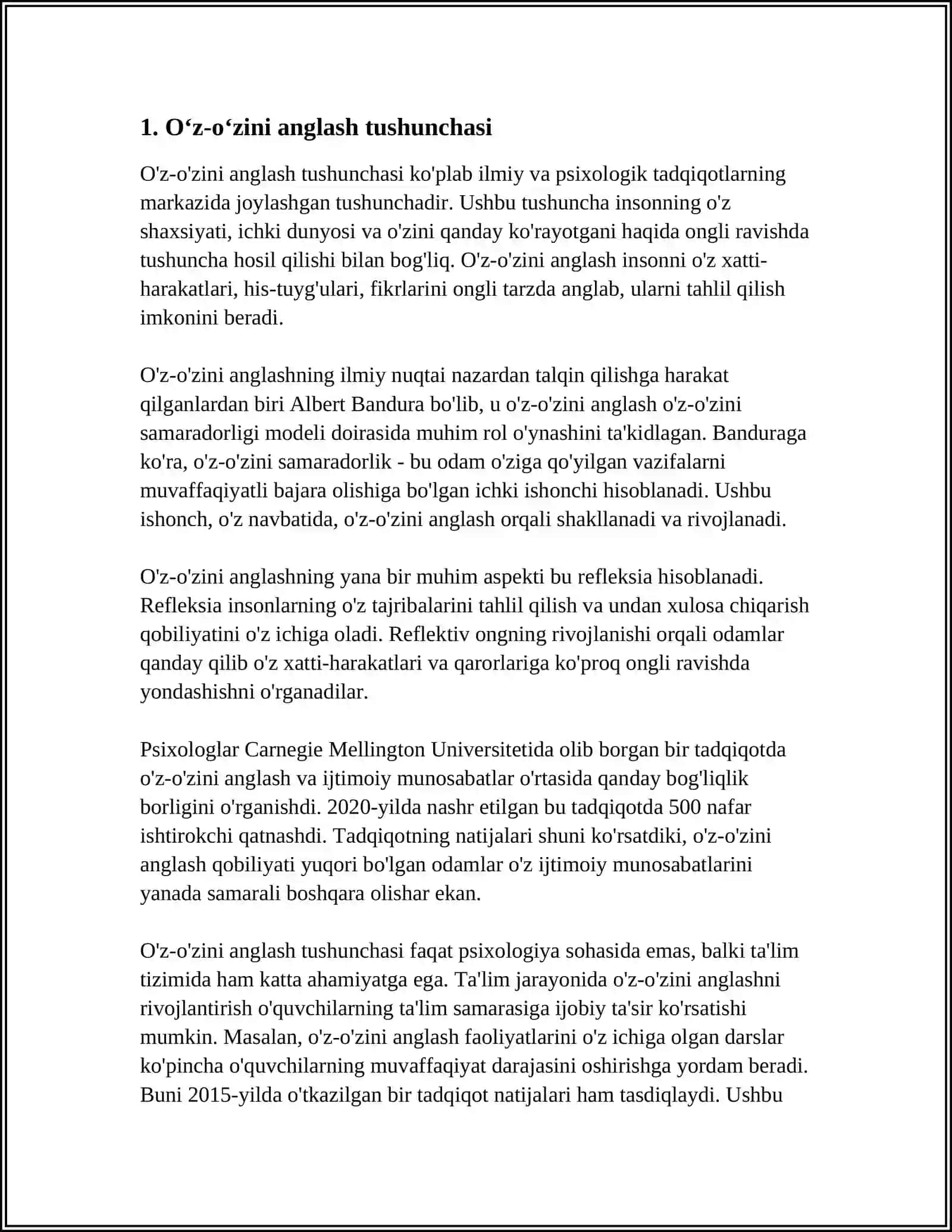 OʻZ-OʻZINI ANGLASHNING PEDAGOGIK XUSUSIYATLARI 3