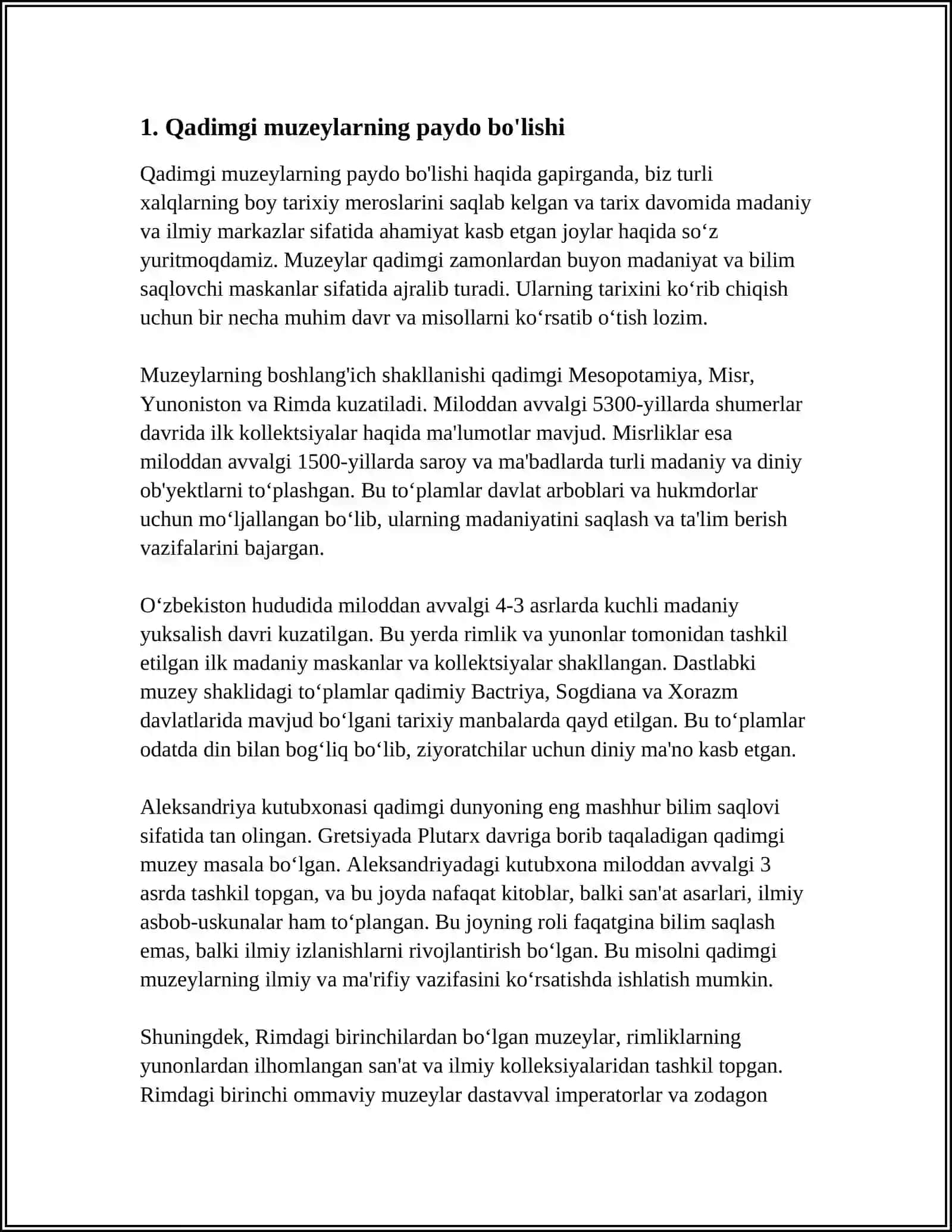 JAHON MUZEYLARINING SHAKLLANISHI 3