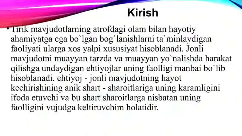 Faoliyatning o’zlashtirilishi va malakalarni egallash 3