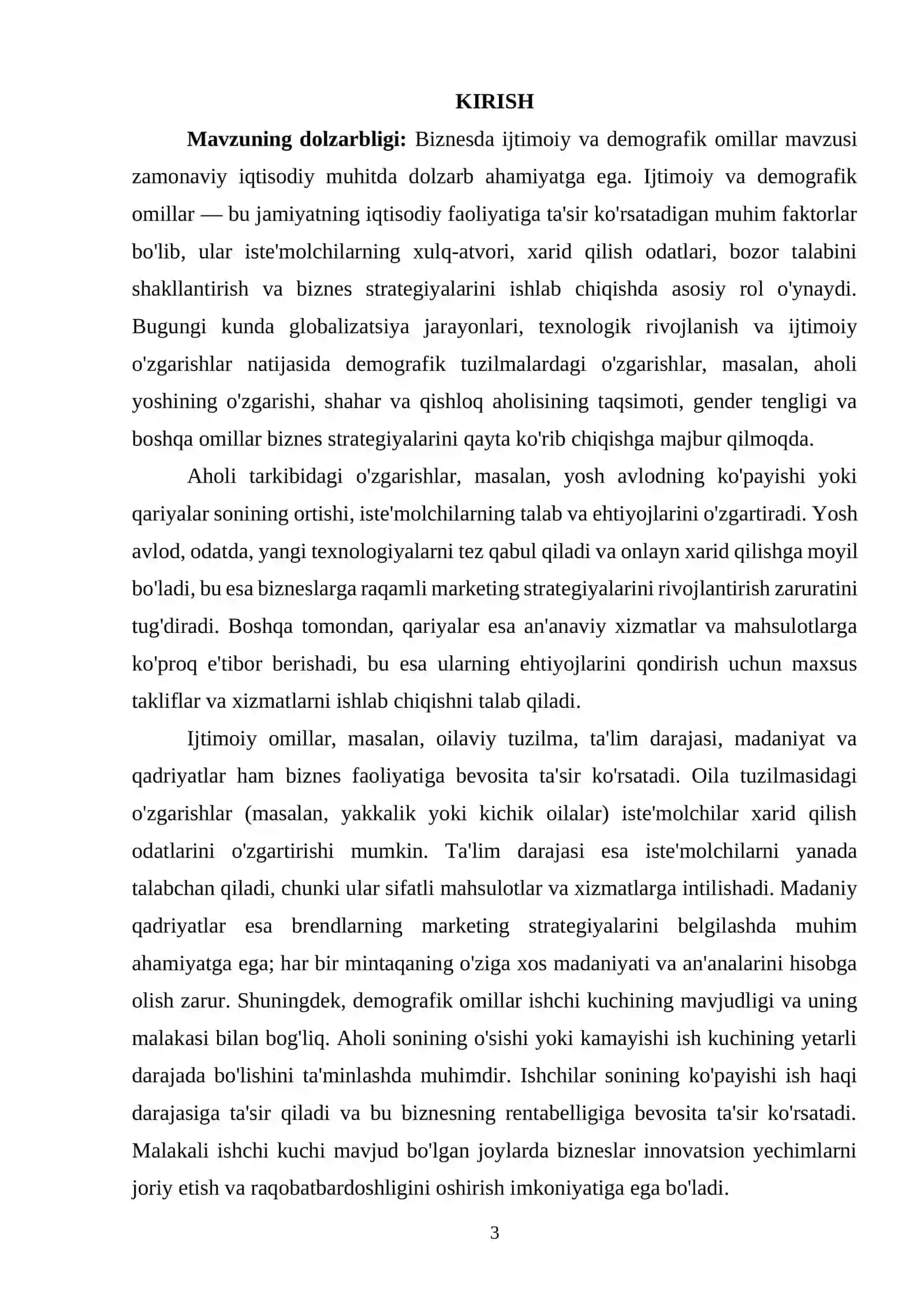 BIZNESDA IJTIMOIY VA DEMOGRAFIK OMILLAR 3