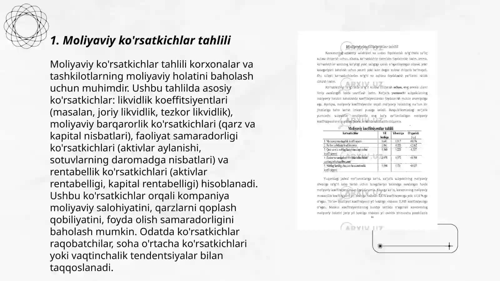 MOLIYAVIY NATIJALAR TAHLILI 3