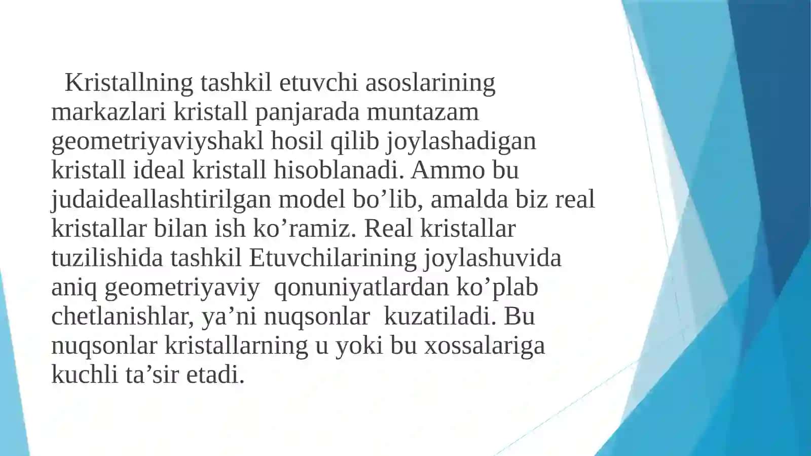 Qattiq jismlardagi nuqsonlar termodinamikasi 3