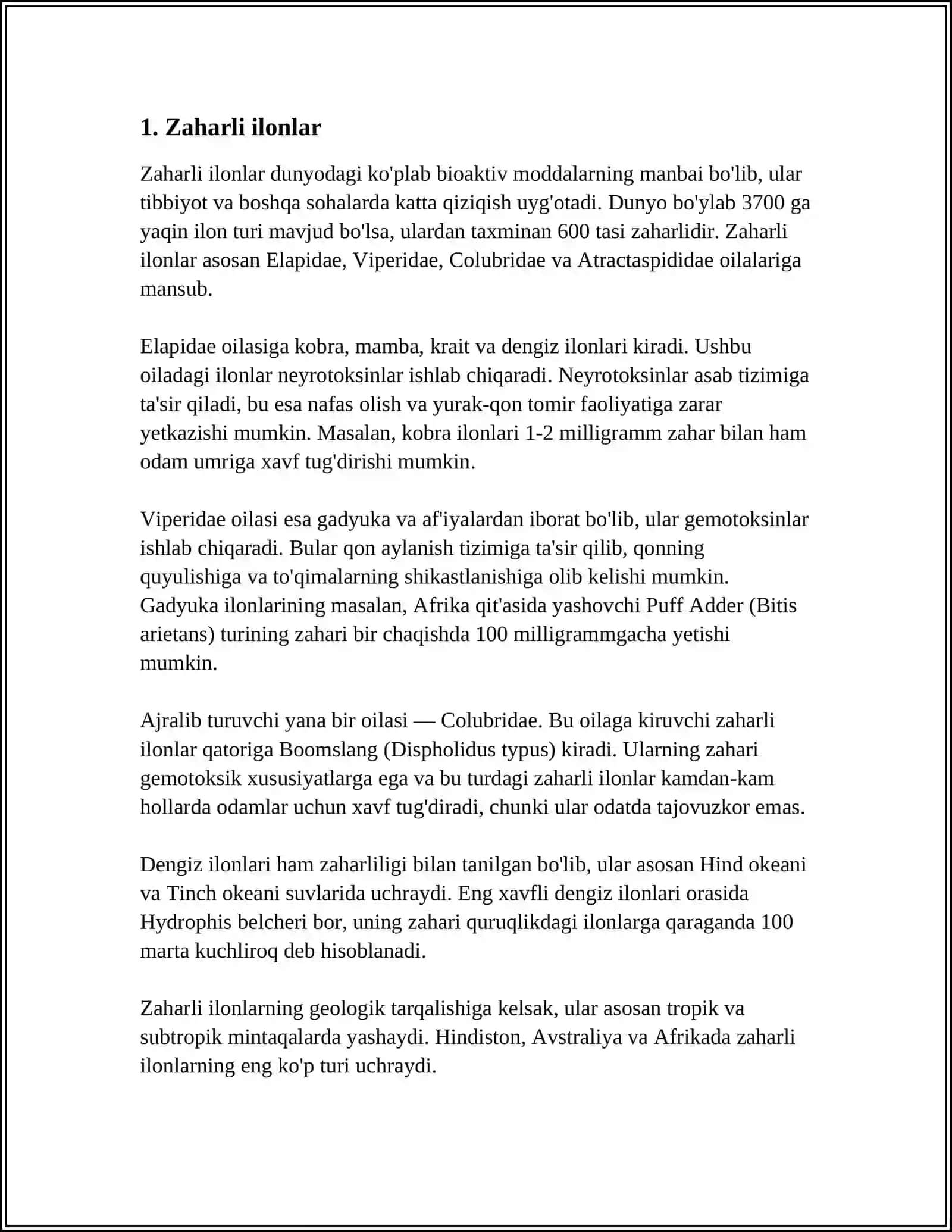 ZAHARLI HAYVONLAR 3