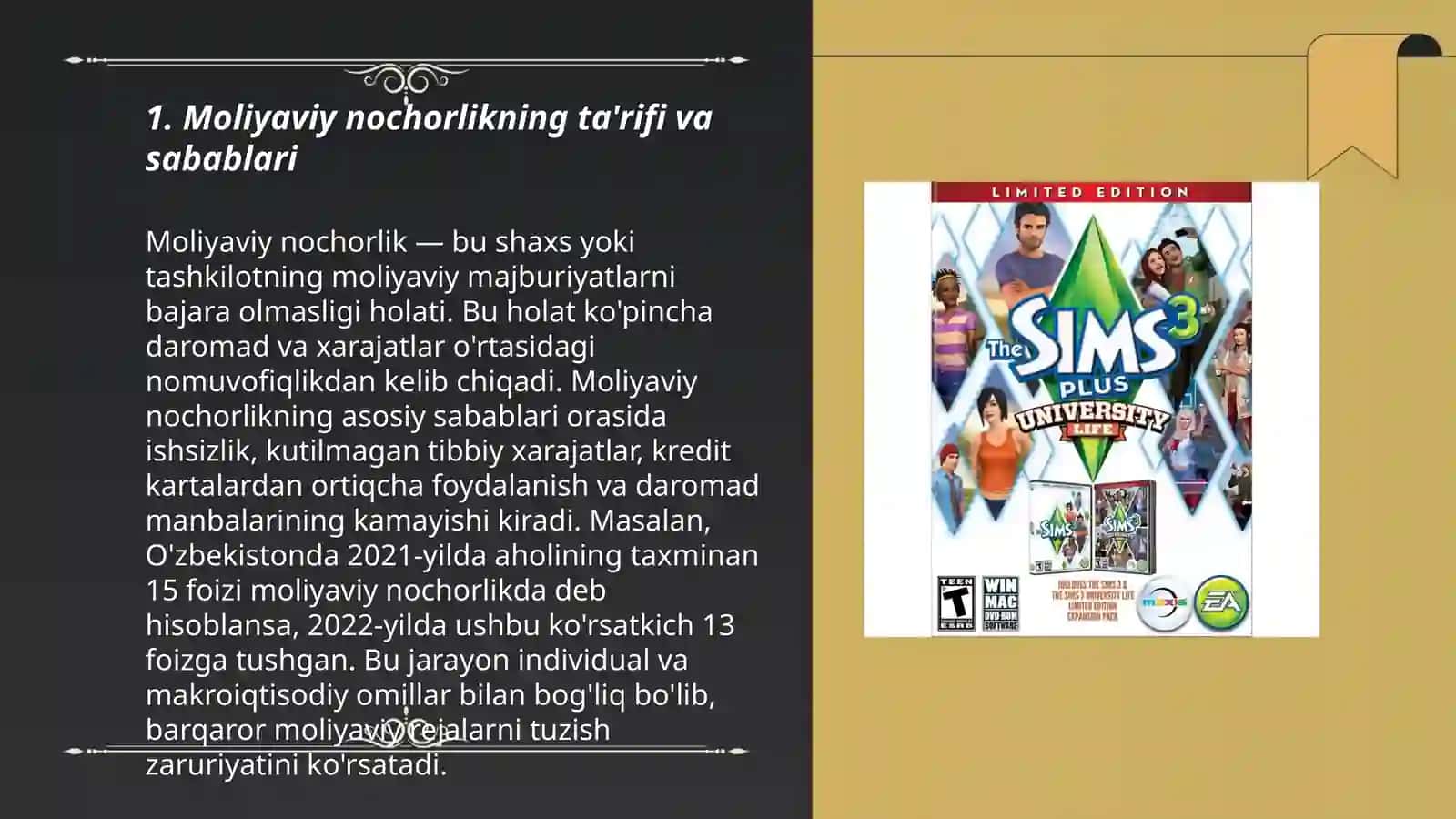 Korporativ moliya 3