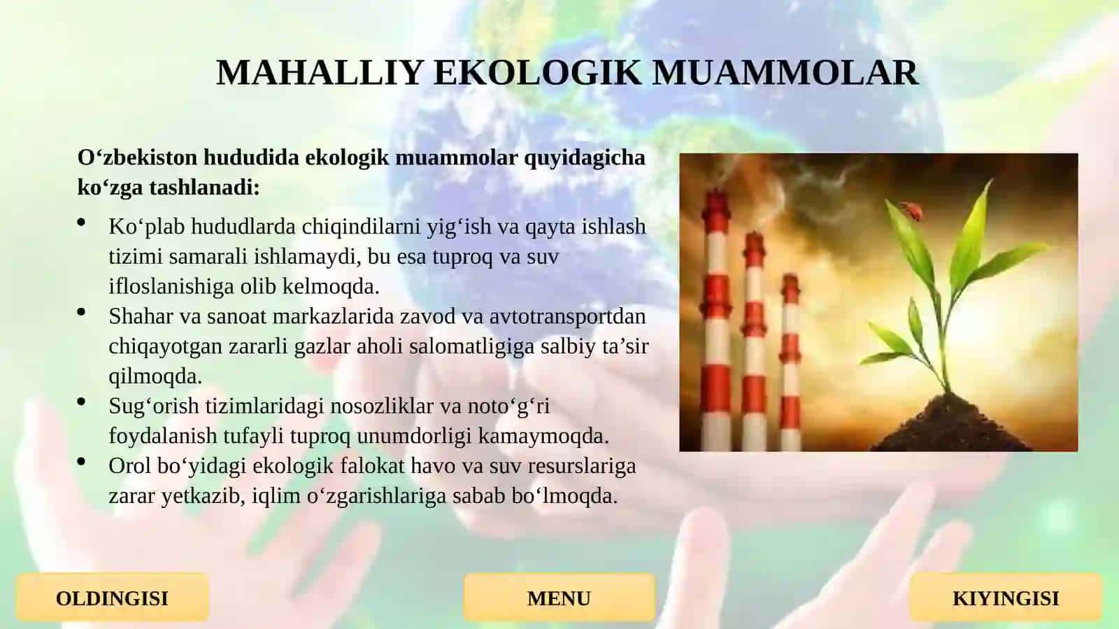 EKOLOGIYA VA TABIATNI ASRASH 3