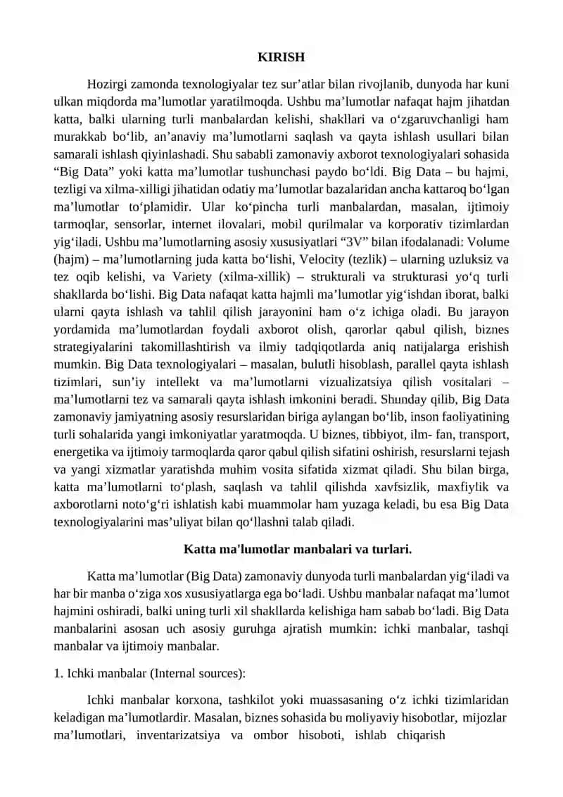 Katta ma’lumotlar (Big data) 3