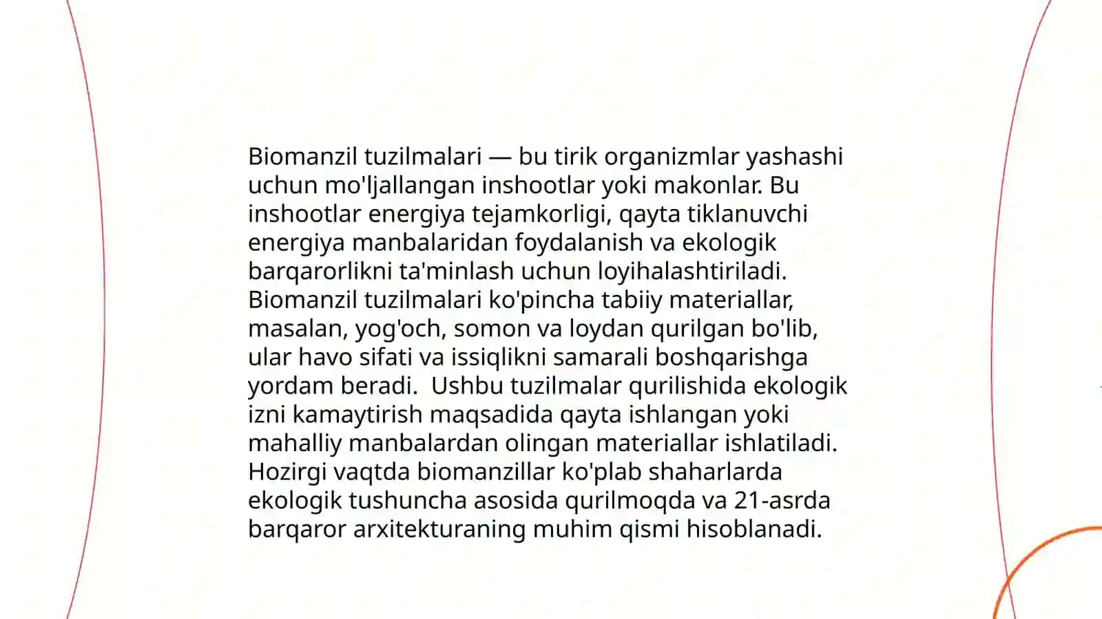 Biomanzil tuzilmalari 3