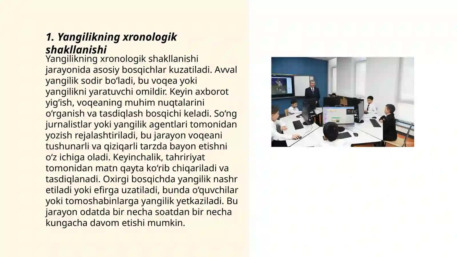 Yangiliklar tuzilmasi: xronologik shakl 3