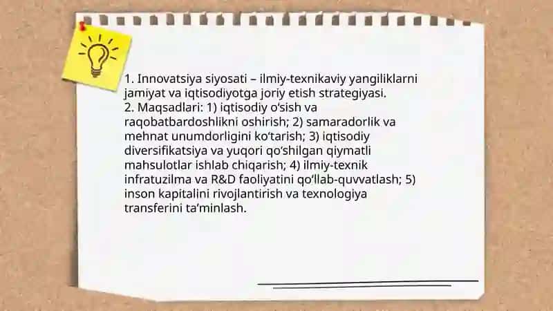 Innovatsiya siyosati 3