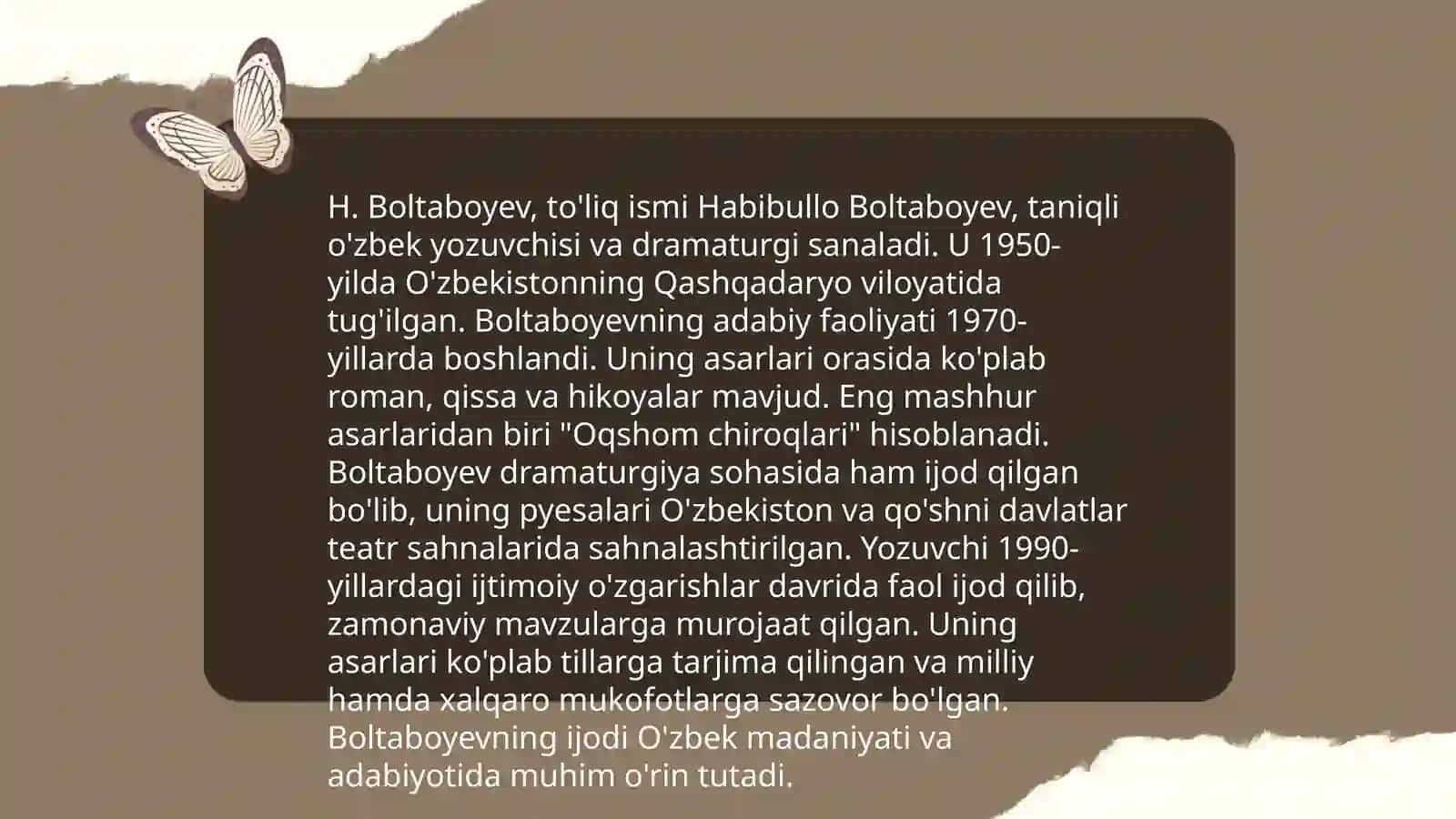 H. Boltaboyev "Nasr va uslub" 3