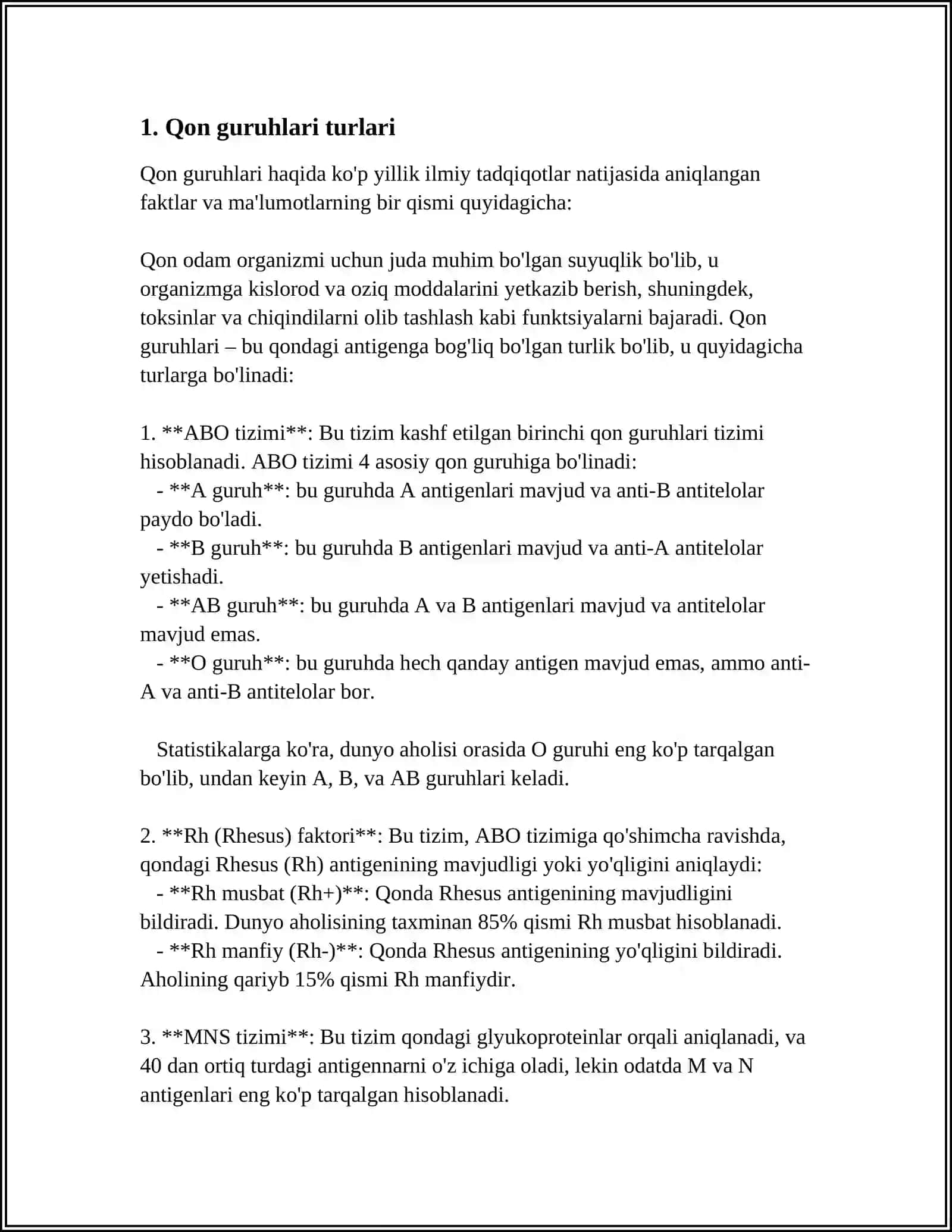 ODAMLARDA QON GURUHLARINING IRSIYLANISHI 3
