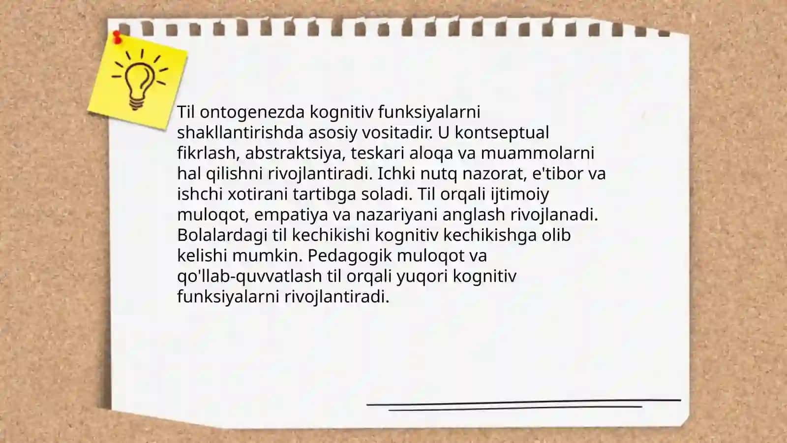 Psixik jarayonlarni shakllanishida tilning ahamiyati 3