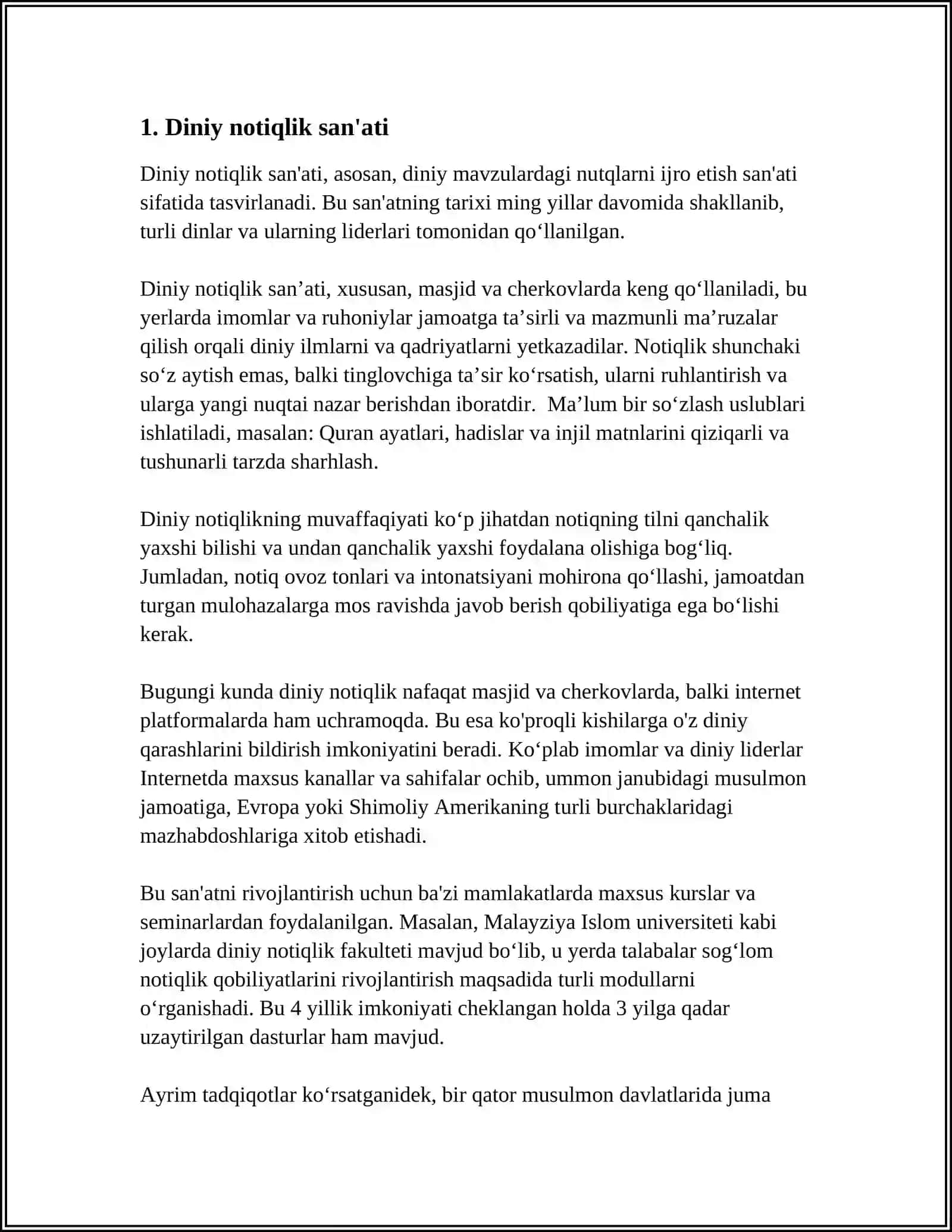 DINIY NOTIQLIK 3