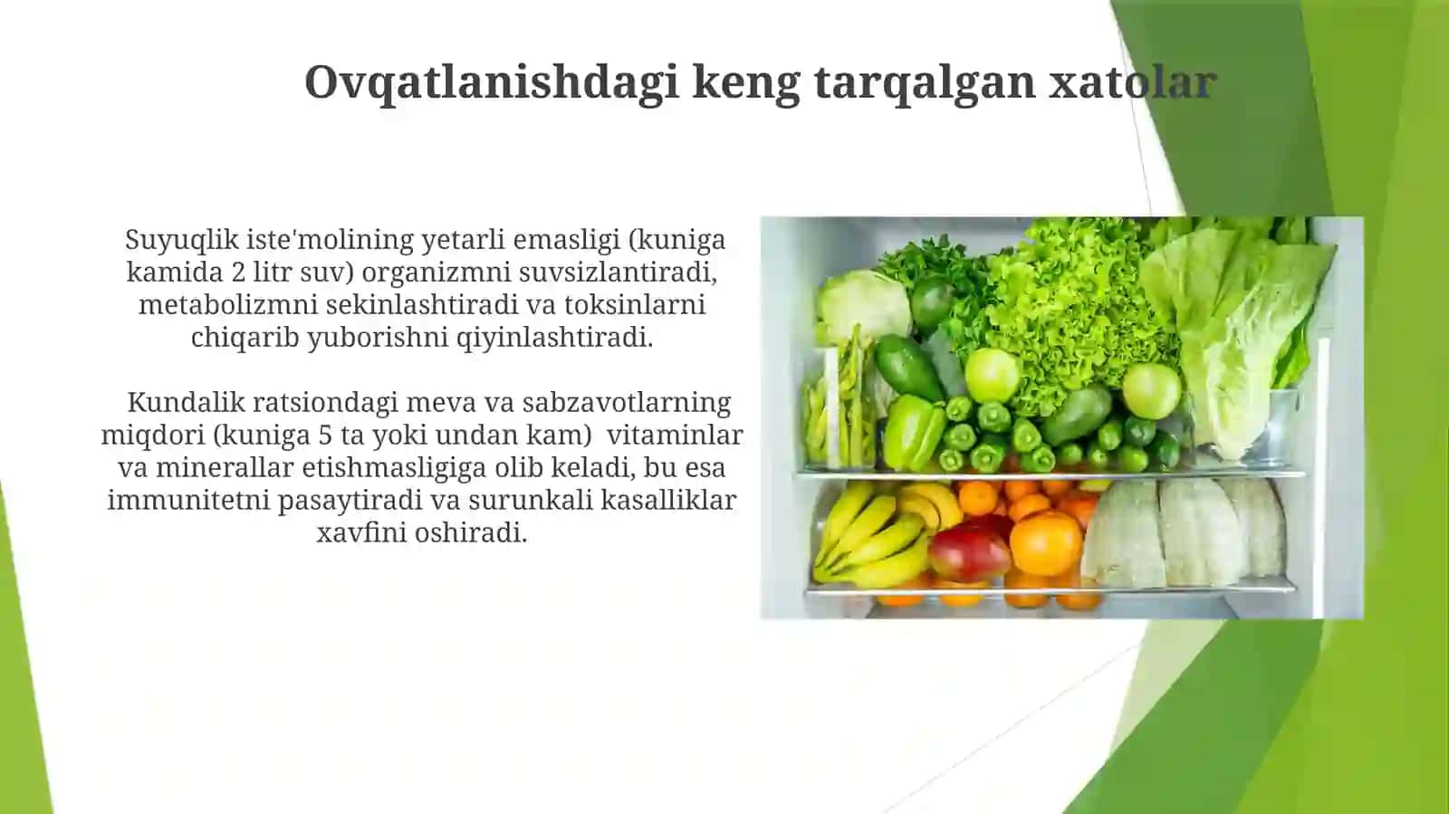 To'g'ri ovqatlanish asoslari 3