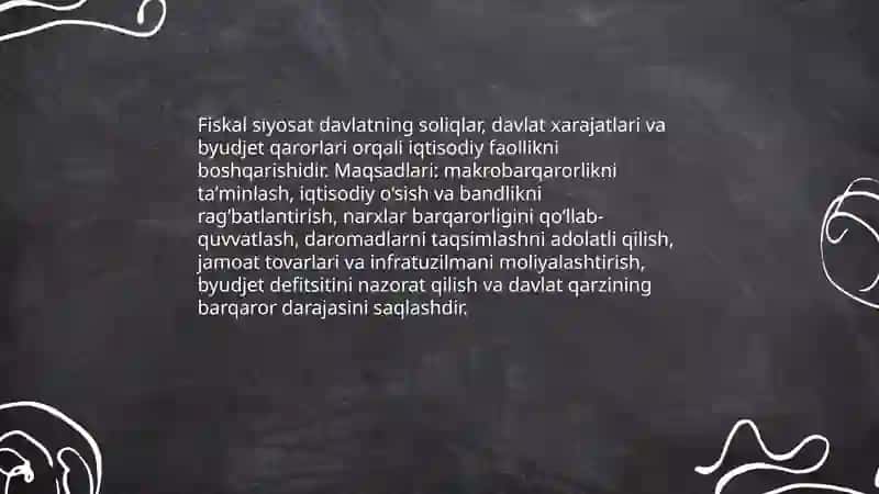 Fiskal siyosat buyujet defitsiti va davlat qarzi 3