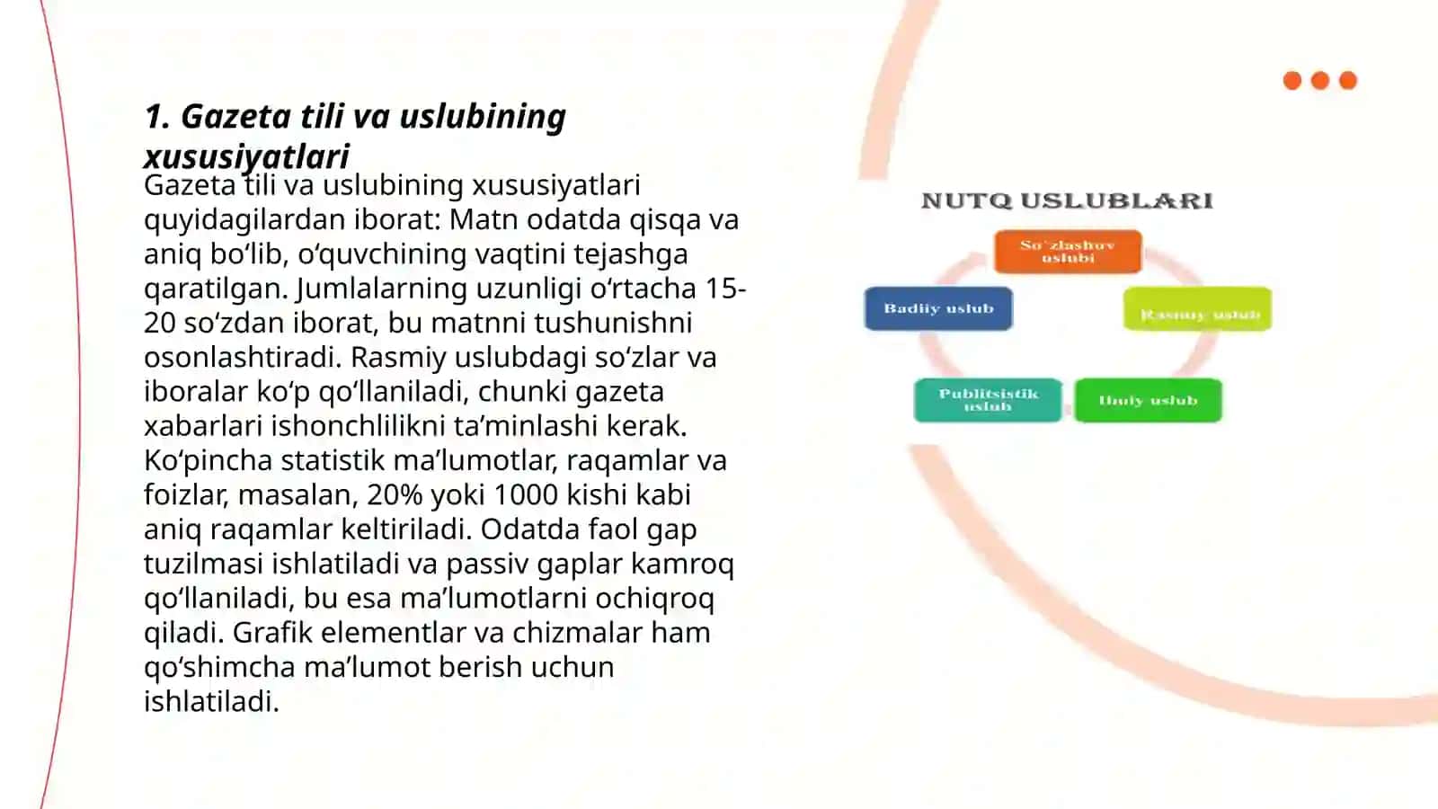 Gazeta tili va uslubini oʻrganish 3