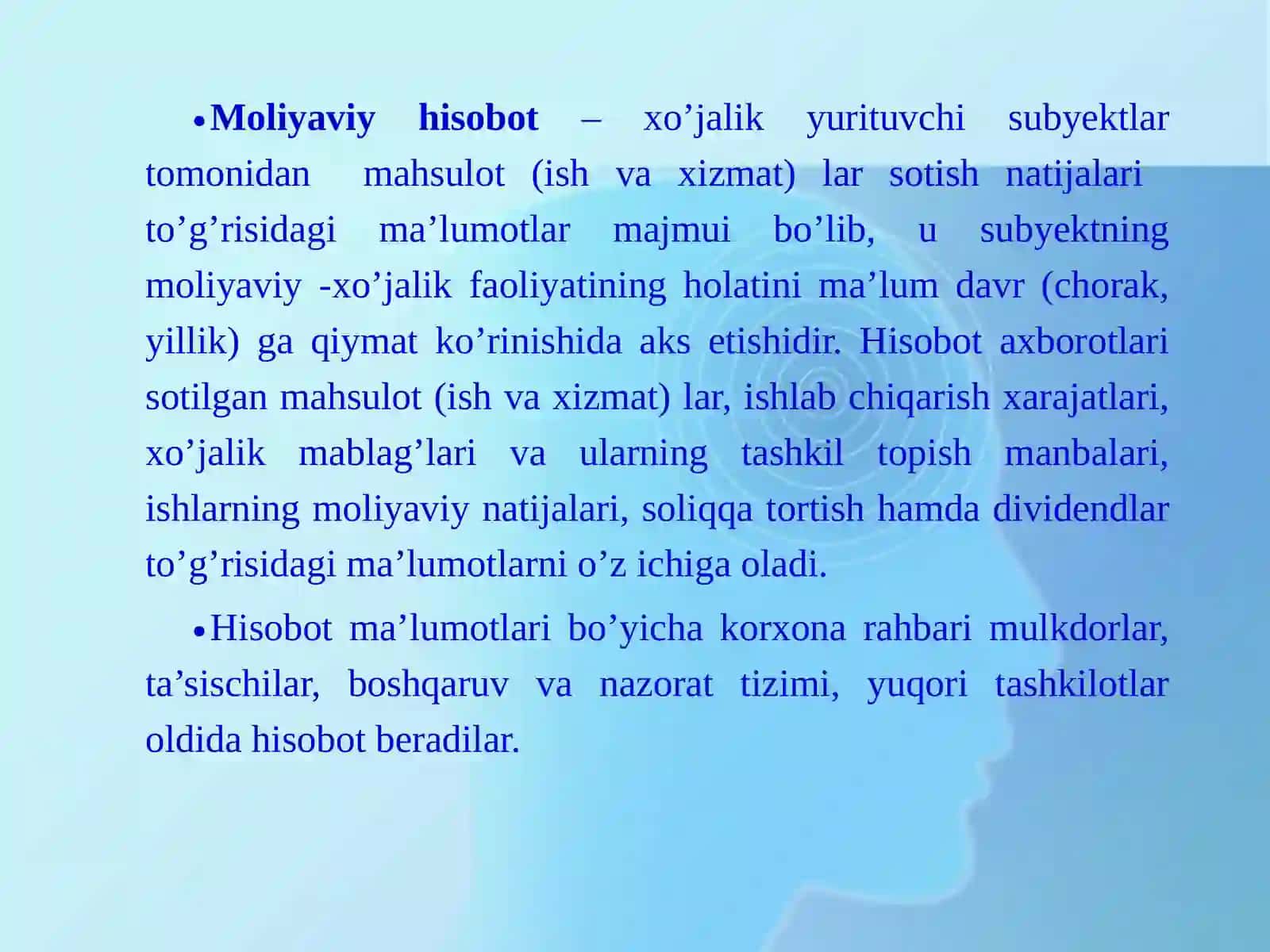 Hisobotning turlari va tarkibi 3
