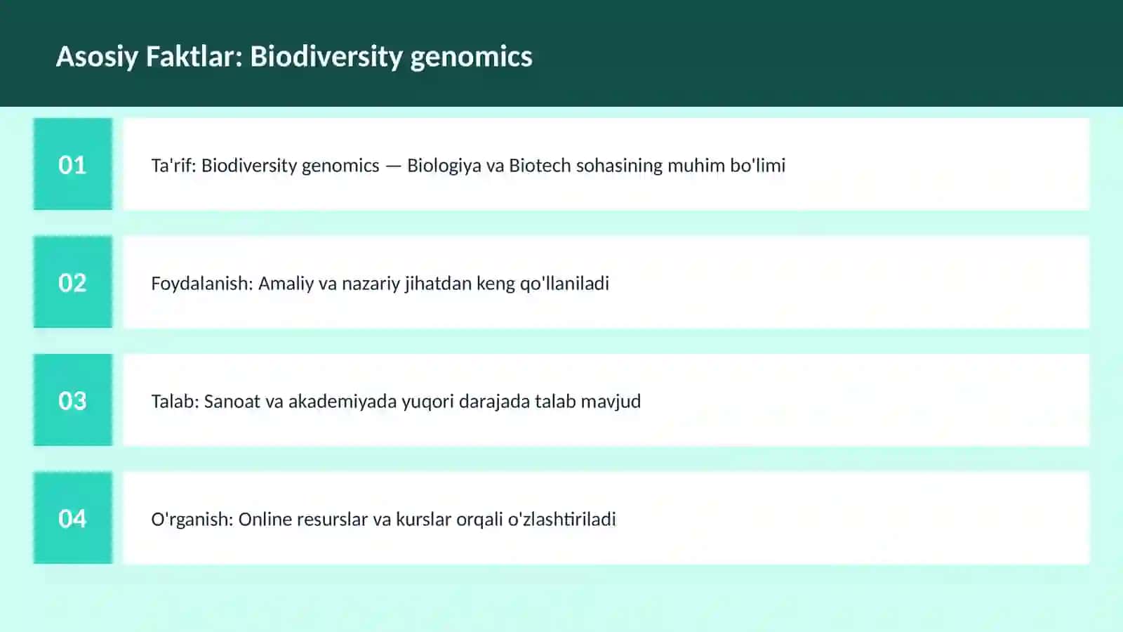 Biodiversity genomics 3