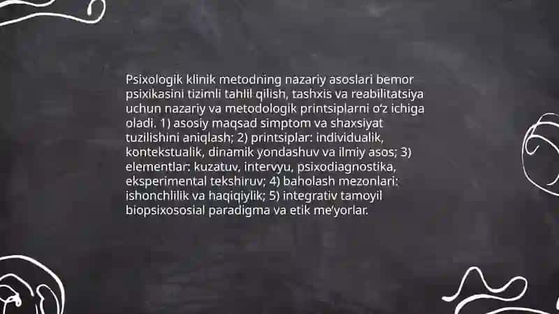 Psixalagik Klinik metod 3