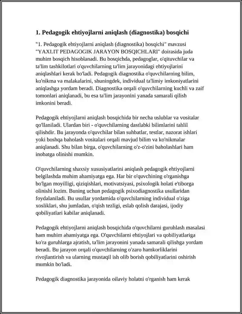 YAXLIT PEDAGOGIK JARAYON BOSQICHLARI 3