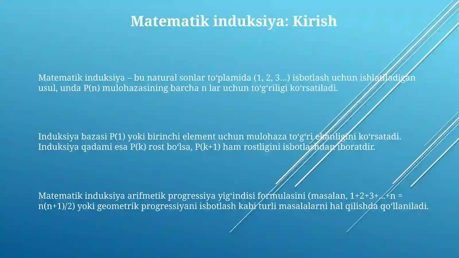 Matematik induksiya usullari 3