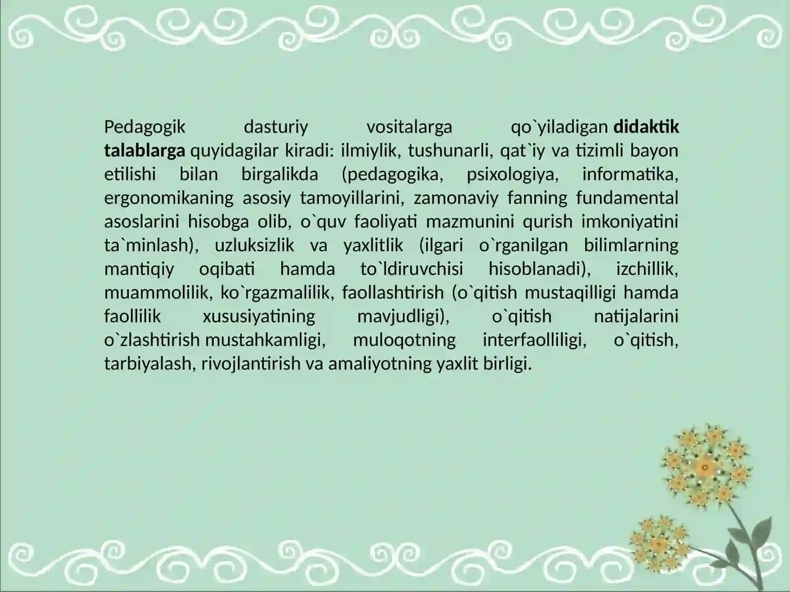 Pedagogik dasturiy vositalarning didaktik imkoniyatlari 3