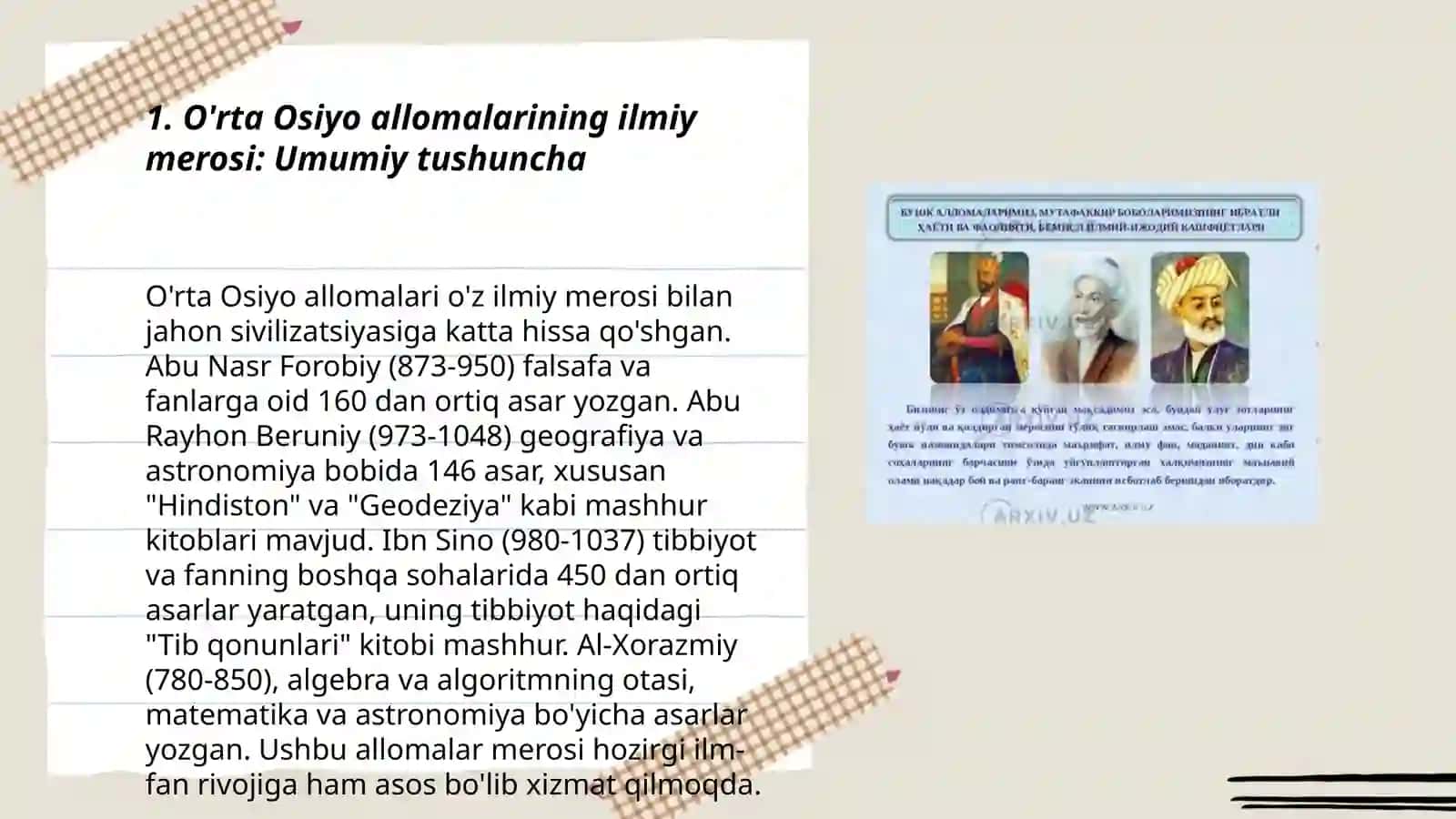 O'rta Osiyo allomalari 3