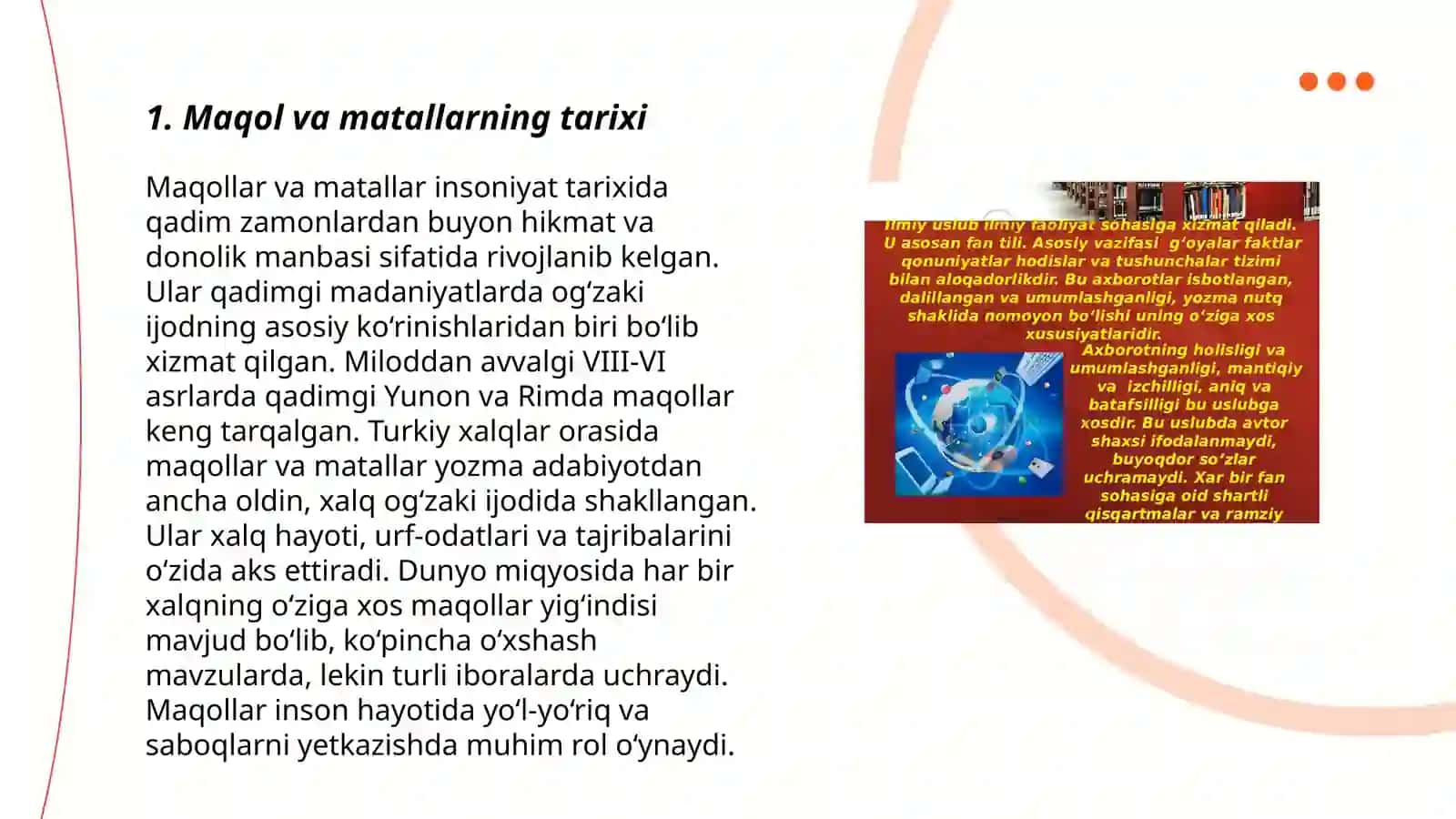 Maqol va matallarning ahamiyati va o’ziga xosligi 3