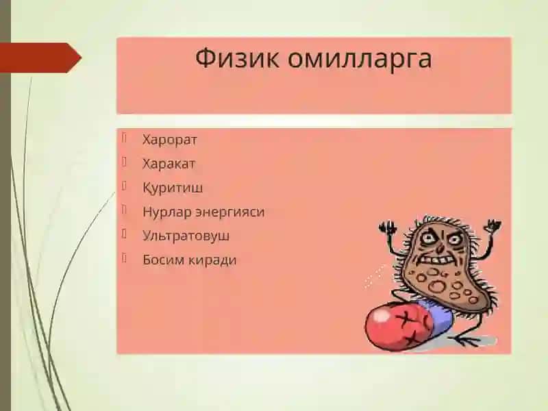 Микроорганизмларга таъсир 3